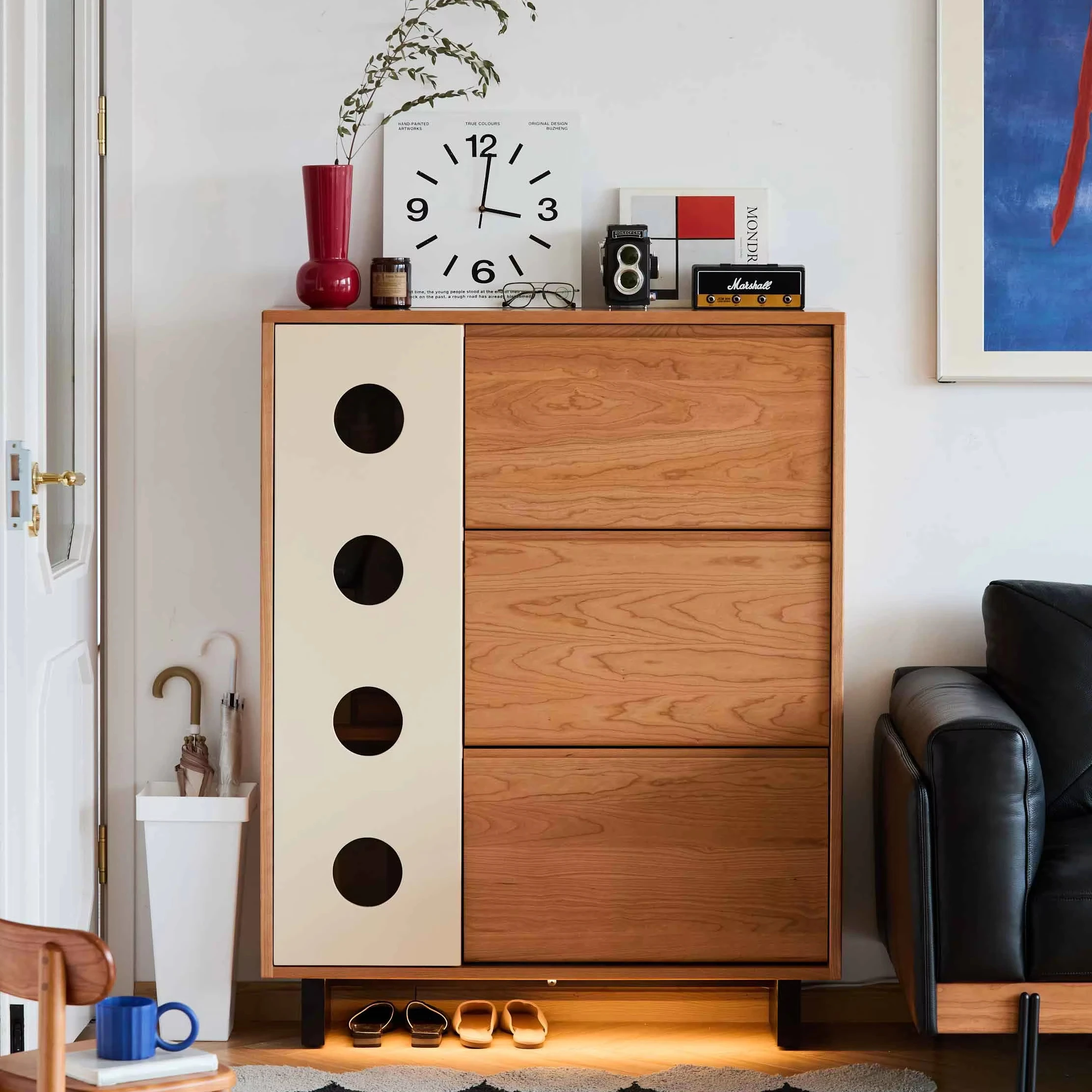 

Entryway Cabinet Wooden Shoe Cabinet Furniture Organizer Modern Shoe Rack Cabinet