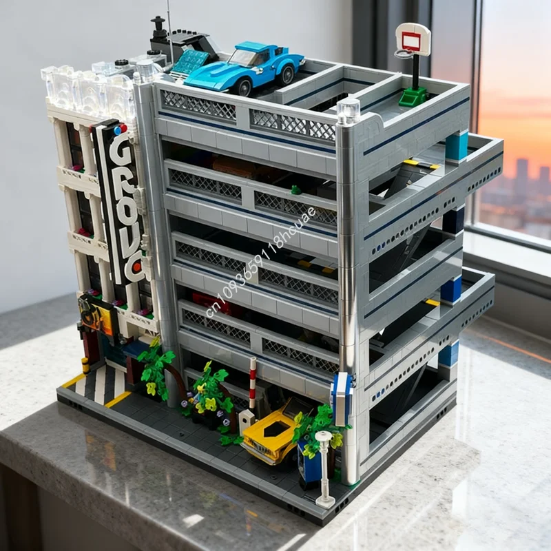 

5359pcs MOC The Grove Auto Shop Apartments Modulared Model Christmas Gifts Building Blocks Architecture DIY Idea Toys Brick Kids