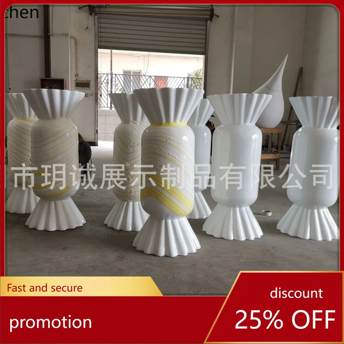 YFY artificial candy decoration ornament outdoor fiberglass sculpture holiday atmosphere photography props