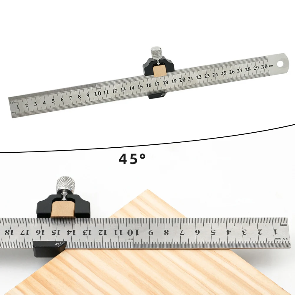 Measuring Tool Carpentry Tool Real Color May Vary Strong Locking Ability CNC Aluminum Alloy Draw Straight Lines