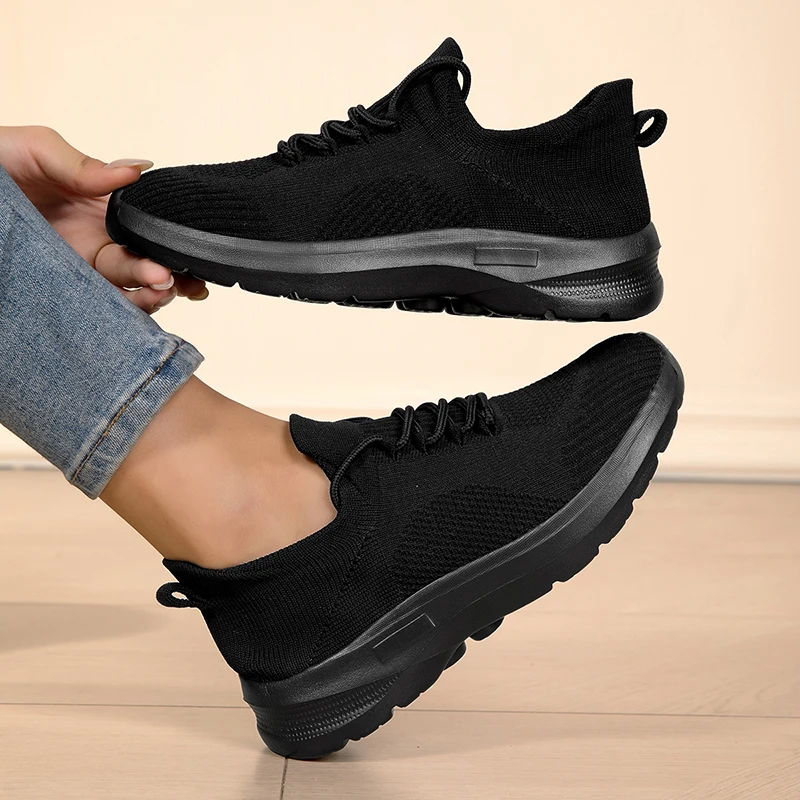 

Женские повседневные кроссовки, дышащая спортивная обувь с сеткой, противоскользящие уличные кроссовки на шнуровке, размер 36-43, Zapatillas de Hombre