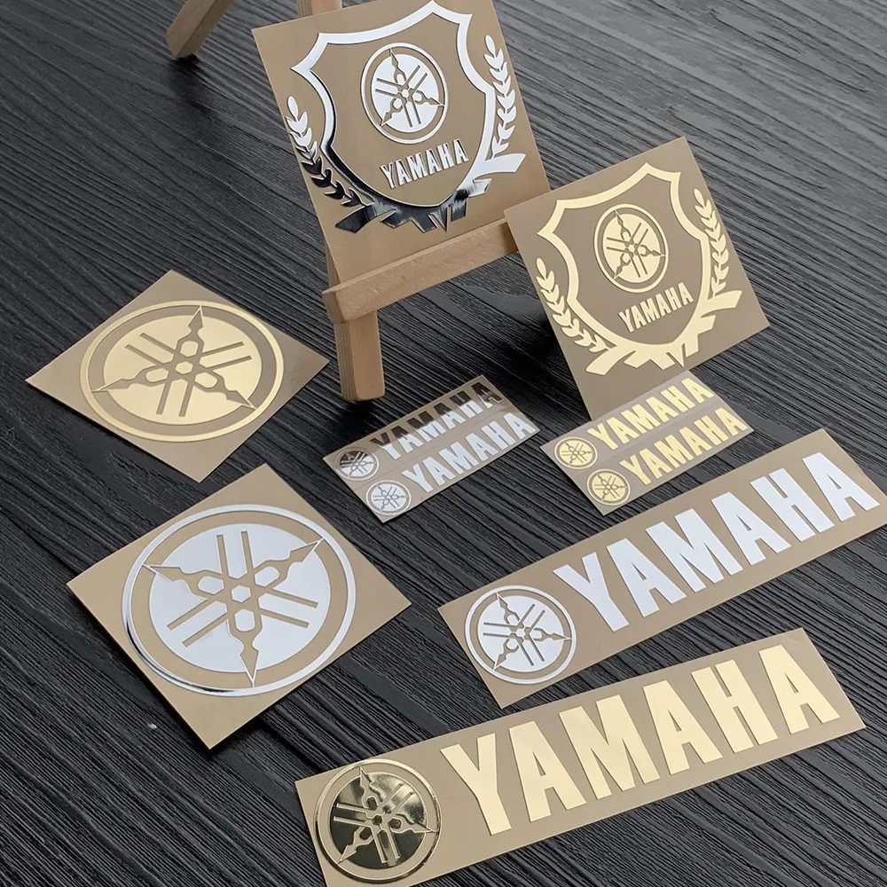 

For Yamaha Logo Motorcycle Stickers Silver Reflective Waterproof Decals for Racing Helmet Exhaust Modification
