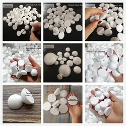 1/1.5/2/2.5/3/4/4.5/5/6cm Modelling Polystyrene Styrofoam Round/Half Balls Spheres For DIY Crafts Supplies Wedding Decoration