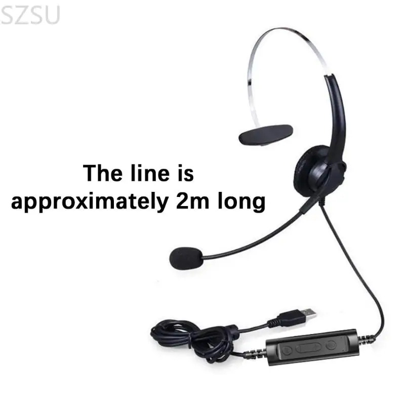 SZSU Professional Corded سماعة رأس الهاتف سماعة رأس مكالمة ضوضاء سماعة الرأس مع سماعة الرأس Micher RJ9 للكمبيوتر