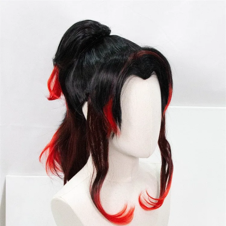 Anime Demon Slayer Tsugikuni Yoriichi Cosplay Costume Japanese Kimono Bathrobe Haori Cloak Coat Wig Man Christmas Suit