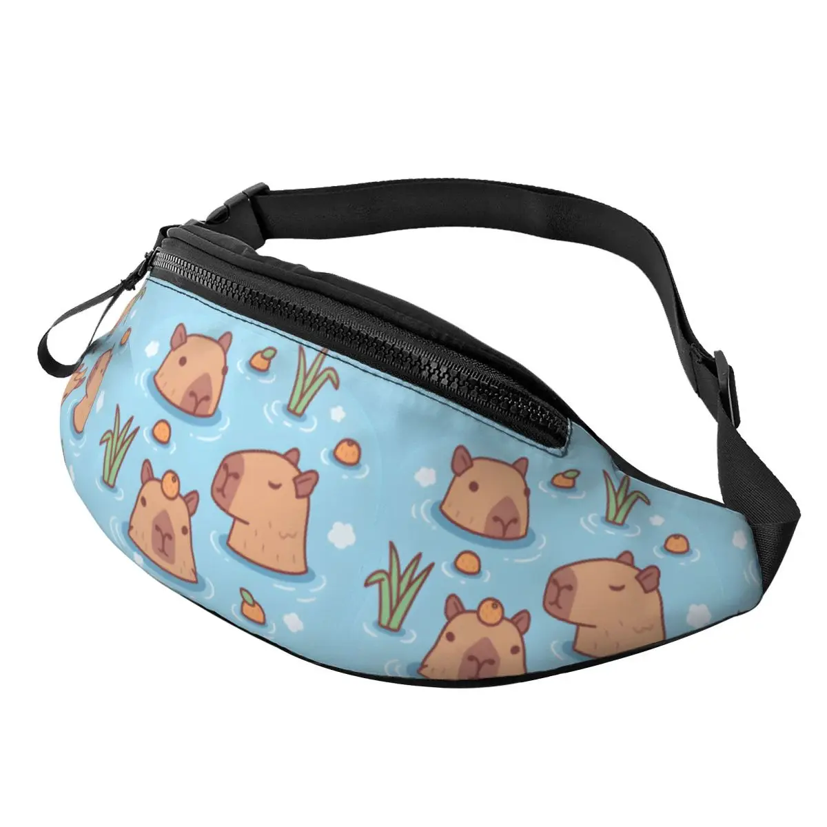 Custom Cute Capybaras Fanny Pack for Men Women Cool Crossbody Waist Bag Traveling Phone Money Pouch