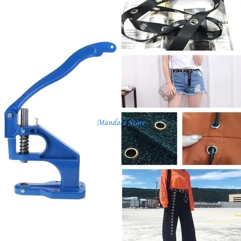 

U2JC Durable Eyelets Machine Hand Press Grommet Machine Tool for Bag Belt Wallet Jean