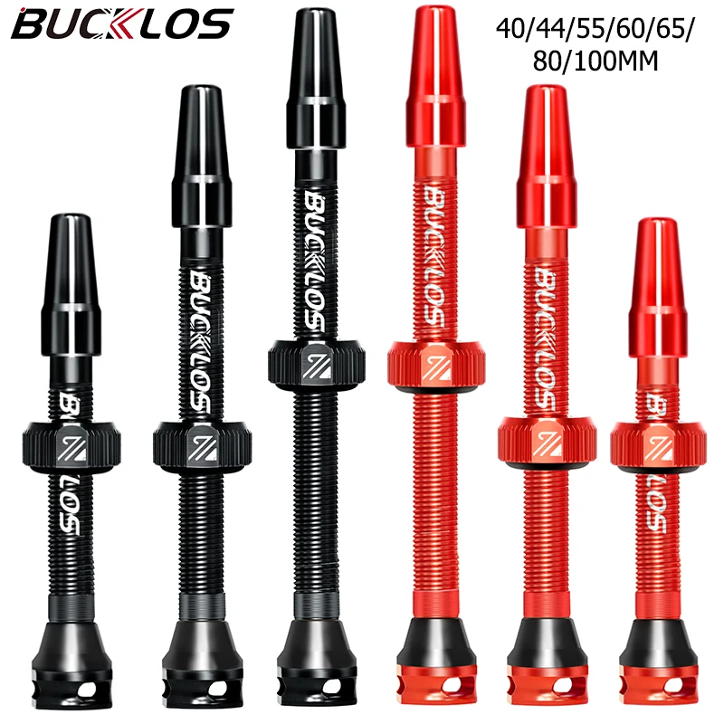 

2PC BUCKLOS Road Bike Presta Valve 40/44/55/60/80/100mm Bicycle Tubeless Tire Valve Ultralight Gravel MTB Bike Tubeless Valves