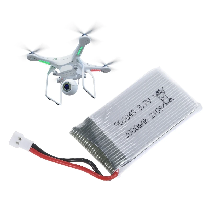 3.7V 2000mAh bateria Lipo 903048 akumulator litowo-jonowy/ładowarka zdalnie sterowany Quadcopter części zamienne do napraw dla KY601S H11D H11C RC