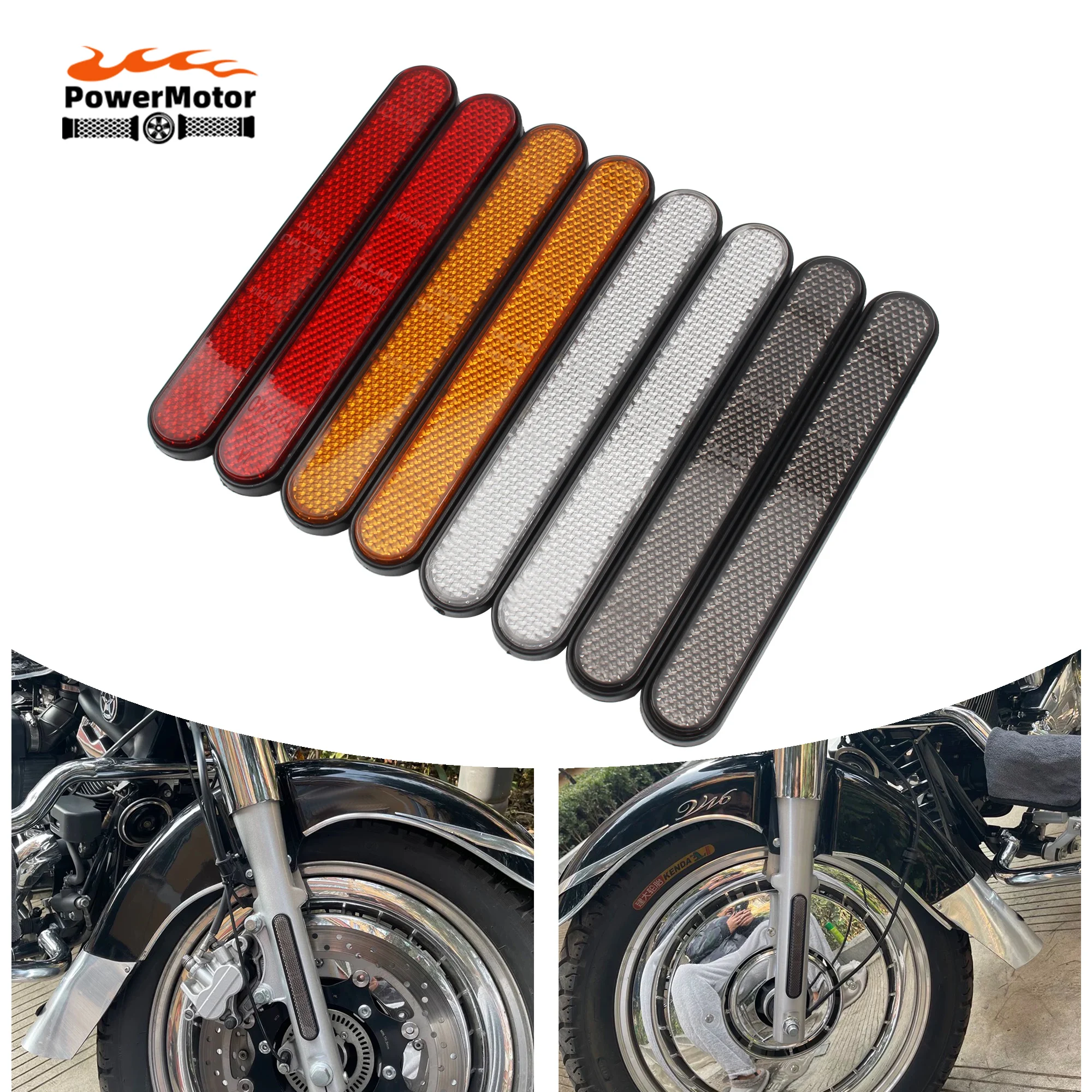 Universal Motorrad Vorne Stoßdämpfende Reflektierende Streifen Gabel Bein Reflektierende Warnung Für Harley Yamaha Honda Zubehör