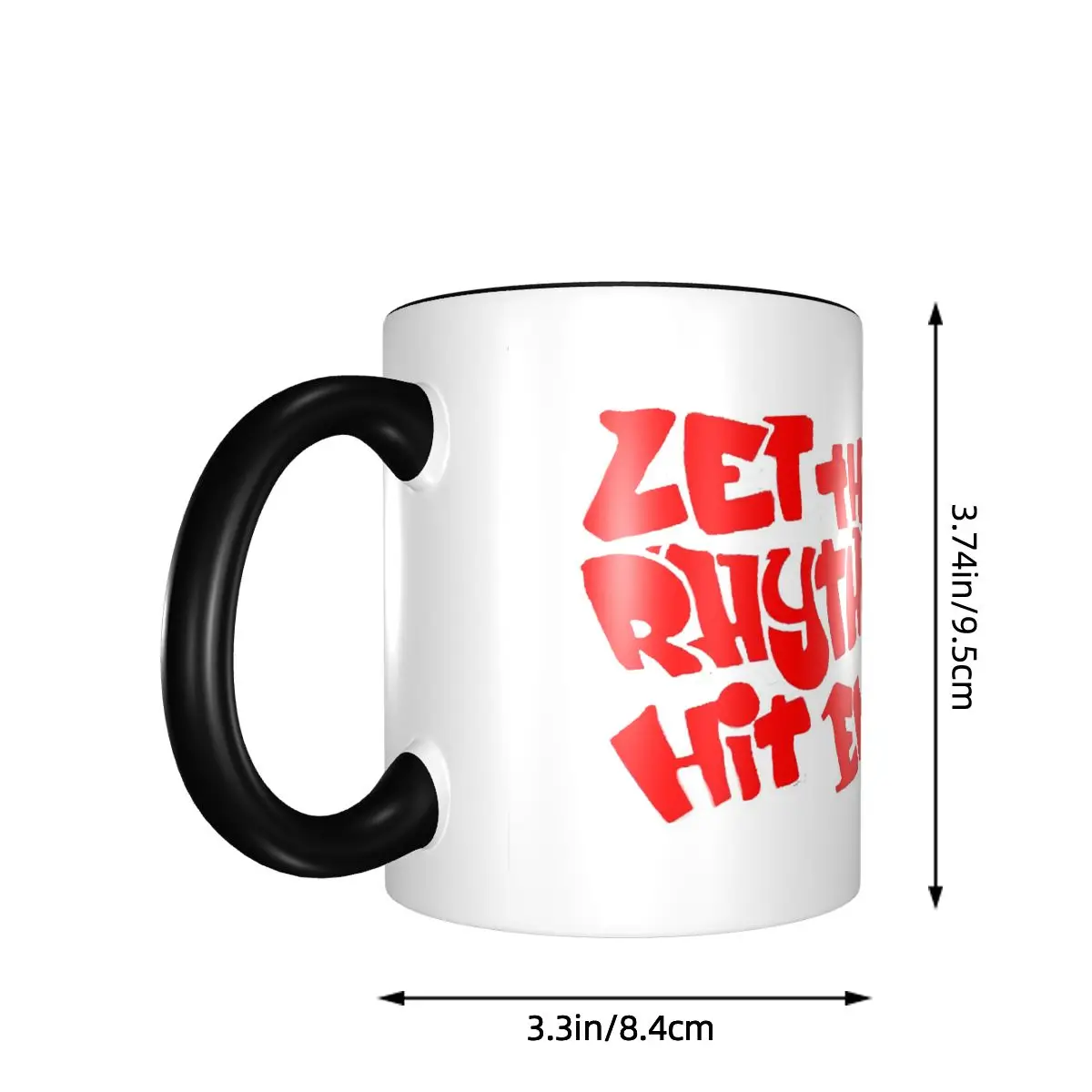Let The Rhythm Hit Em Mug Funny Ceramic Coffee Cups Tea Mugs Milk Cup Drinkware Gift for Friends