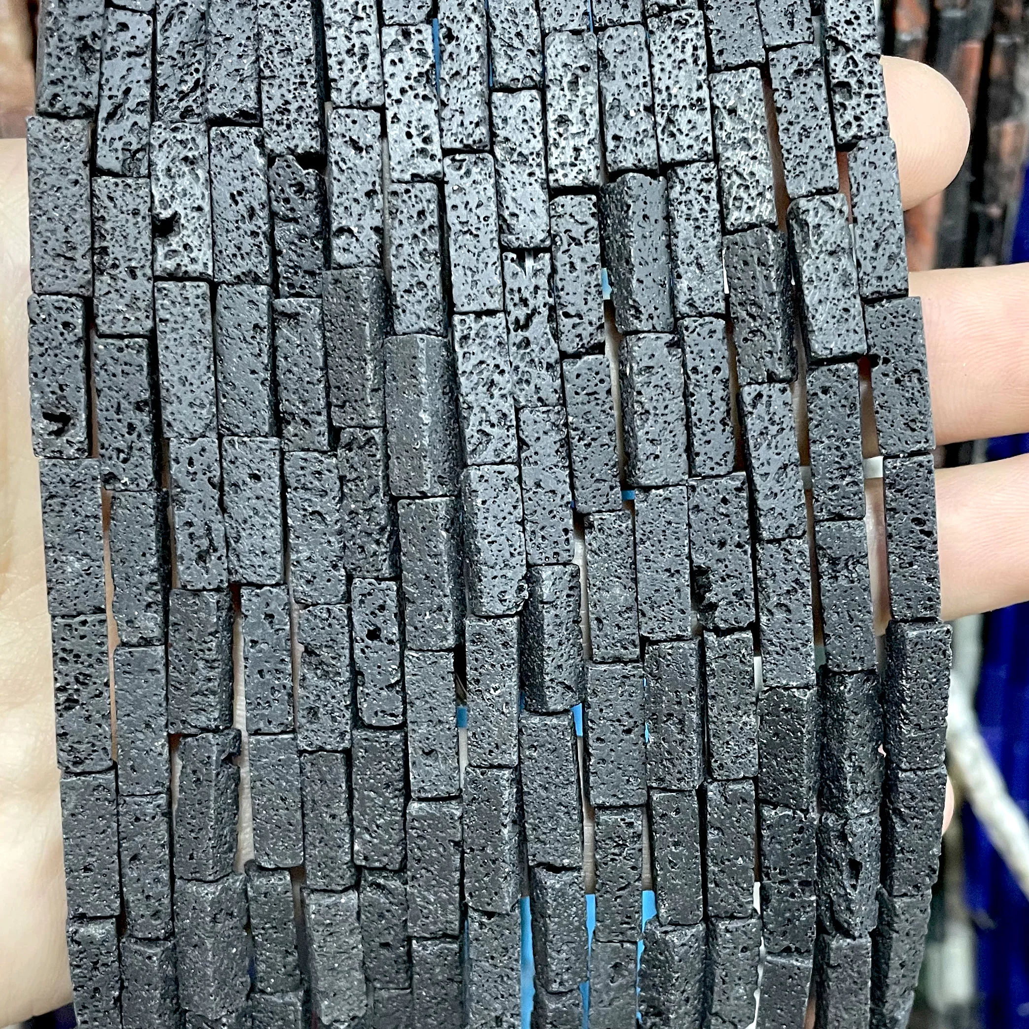 Natürliche Stein Vulkanischen Lava Zylinder Räder Platz Runde Herz Form Spacer Perlen Für Schmuck Machen Diy Armband Zubehör – Detail 3