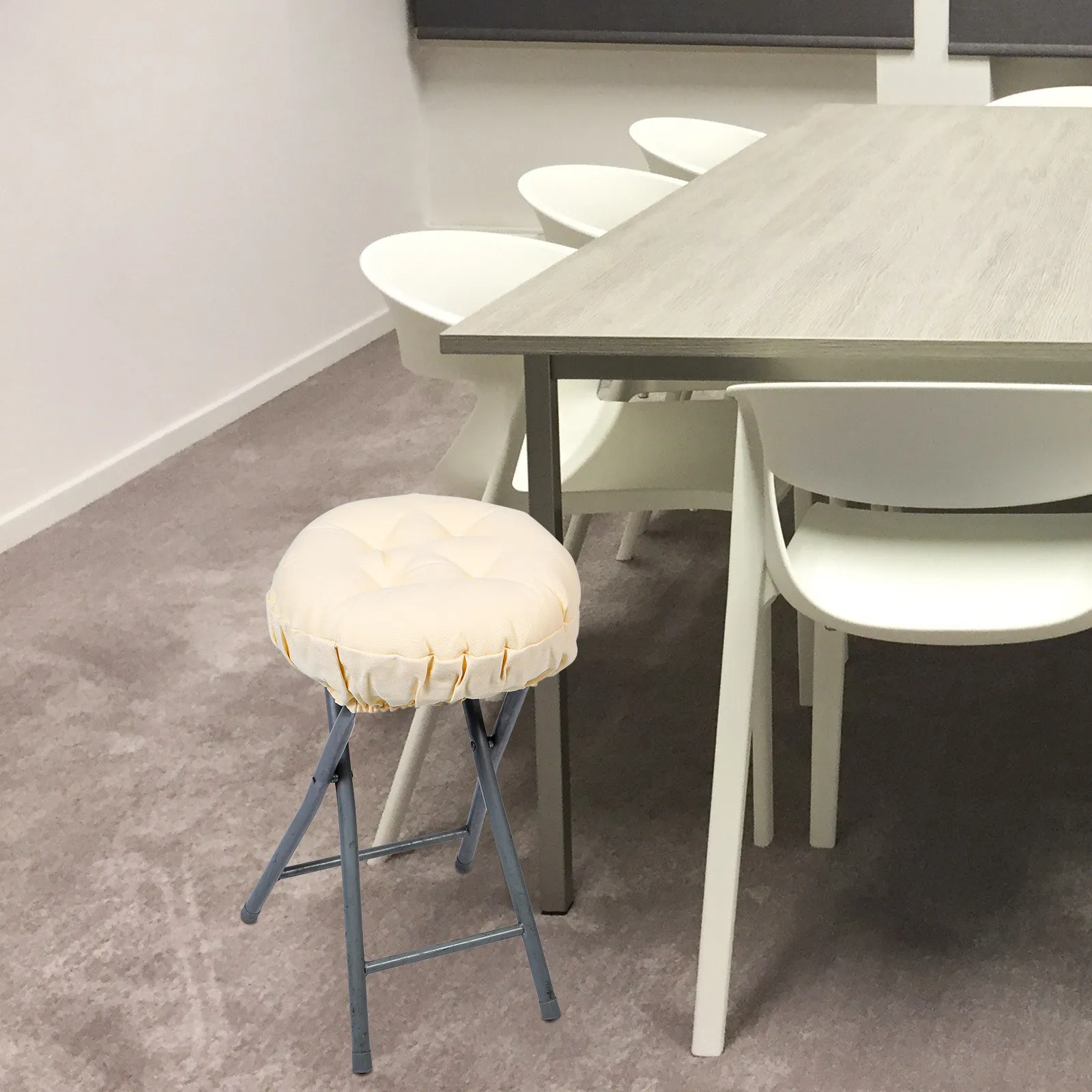 Round Stool Covers Thickened Elastic Stretchable Washable Seat Cushion Pad Bar Chair Seat Protector Kitchen Home Dining Room - view 3