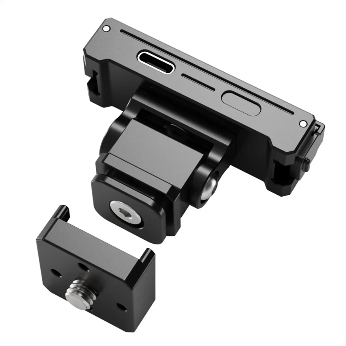 belong Suitable for Insta360 GO3S/3 Magnetic Quick-Release Cold Shoe to 1/4 Base Multi-Angle Adjustment Fixed Bracket,B