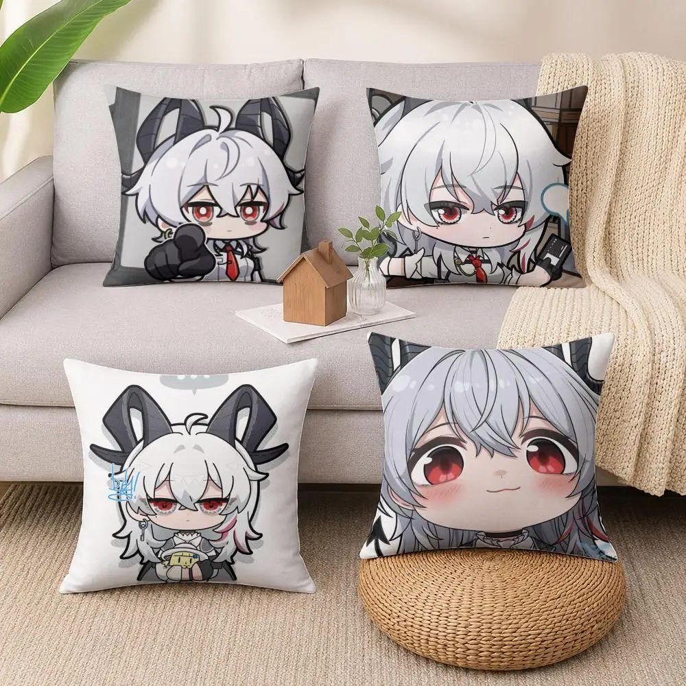 Game W-Wuthering Waves Zani Cushion Cover Luxury Soft Plush Short Fur Cushion Case Warm Cozy Sofa Bed Decorative Home