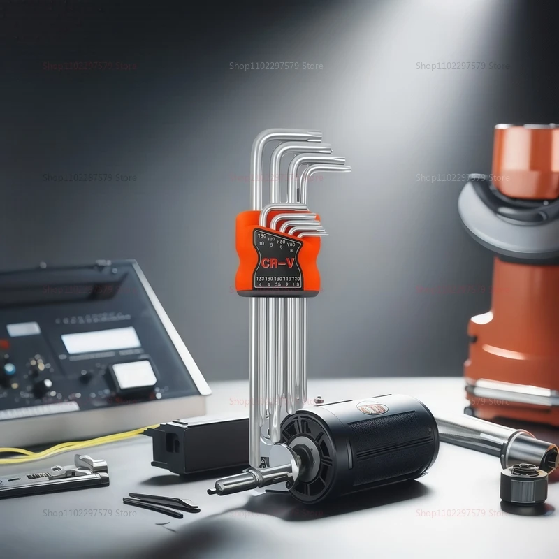 9Pcs L Type Double End Screwdriver Hex Allen Key Set Torx Wrench Screwdriver Bits Star Spanner Multi-Tool for Furniture Repair