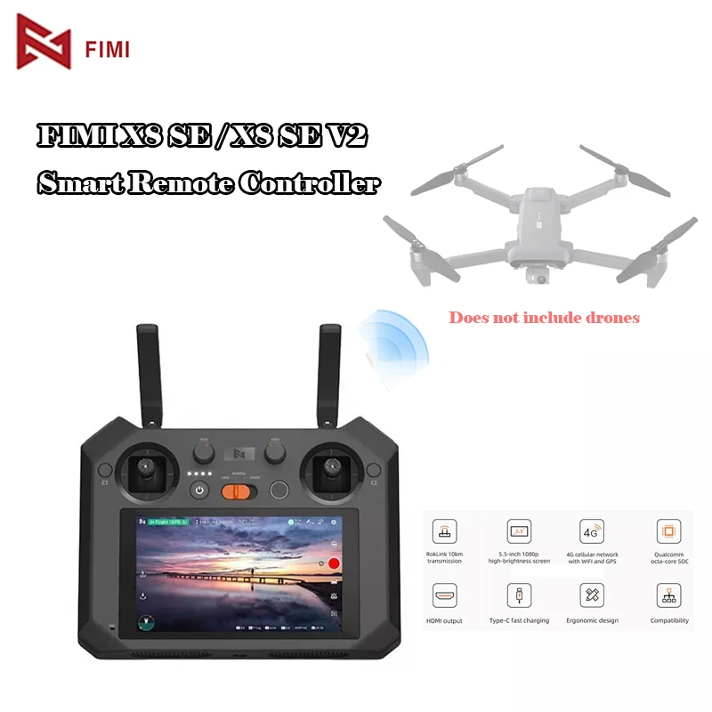 

FIMI TX10 Controller with Screen RC Drone Accessories Transmitter for Xiaomi FIMI X8 SE 2022 / FIMI X8 SE 2022 V2 Airplane Parts