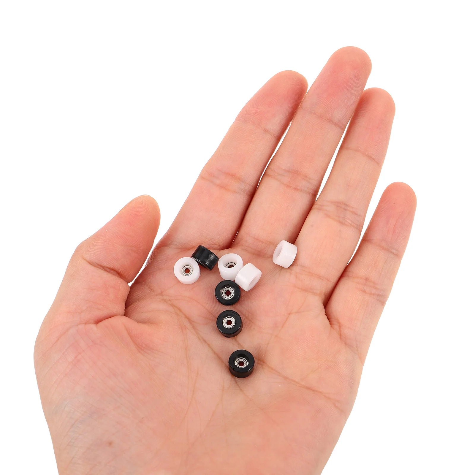 

8Pcs Finger Skateboard Wheels Metal Bearings Durable Repair Parts Compact Portable Fingerboard Kit Skate Board Wheels