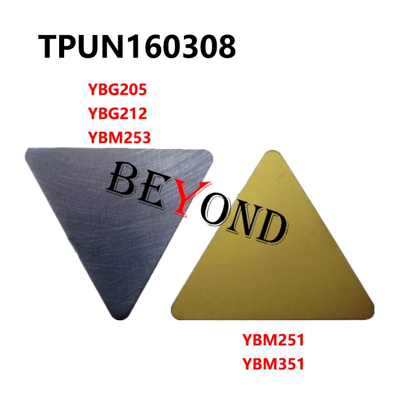 TPUN160308 YBG205 YBG212 YBM251 YBM253 YBM351 100% Original Carbide Inserts TPUN 160308 Lathe Milling Cutter CNC TPUN322