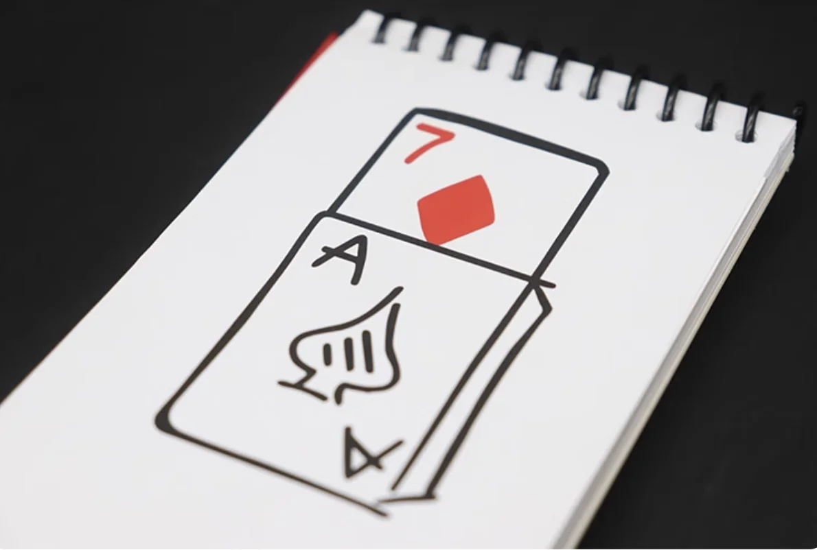 Mini Close up Cardiographic Refill 7 of Diamonds 50pcs Stage Magic Tricks Close up Magia Magicians Prop Accessory Illusion