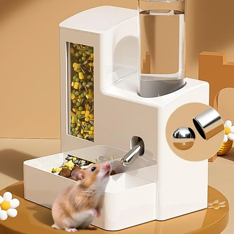 【E】2-in-1 automatischer Hamster-Wasserspender, multifunktionaler Trink- und Futterbehälter für kleine Haustiere – Detail 6