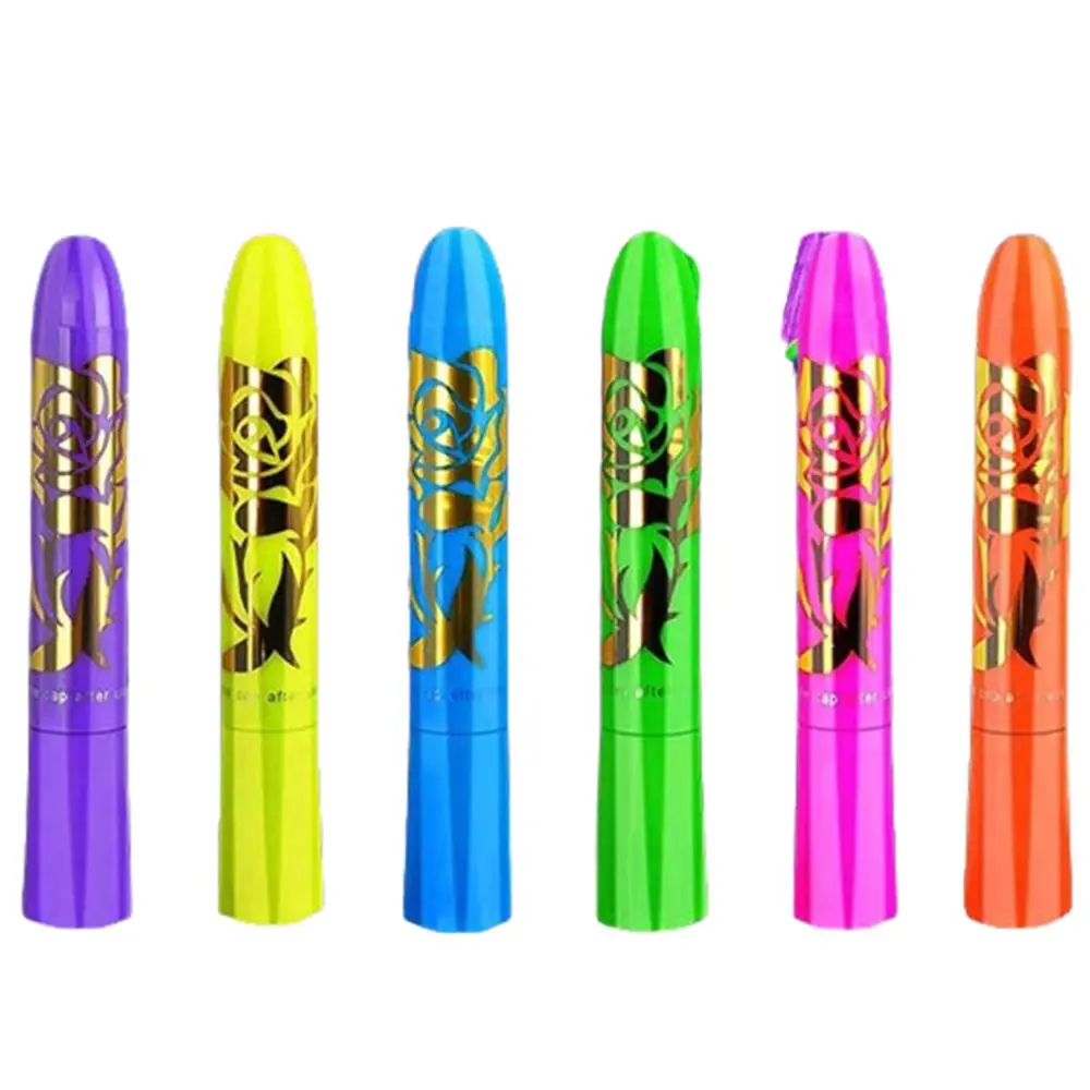 Fluorescent Face Paint Crayons Neon Glow Non Toxic Washable Paint Crayons Creativity Easy To Clean Party Stage Makeup Stick