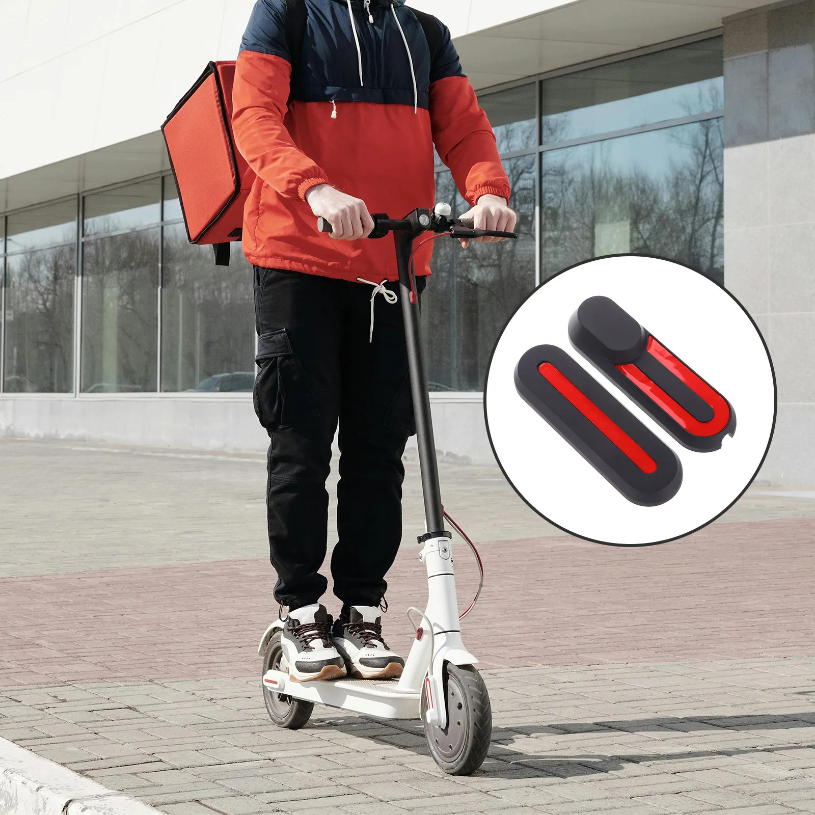 

2Pcs Electric Scooter Front Cover Wheel Protective Shell Case Decorative Cap for Scooter Hub Dust Resistance Sleek Design