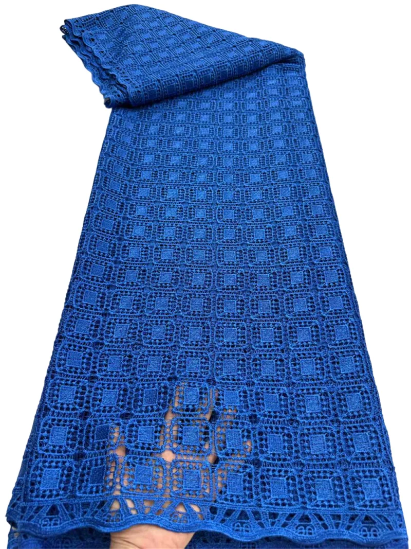 

Чистая женская гипюровая кружевная ткань, 5 ярдов, высокое качество, 2026, африканская, нигерийская, водорастворимая кружевная ткань для шитья своими руками, вечерние платья