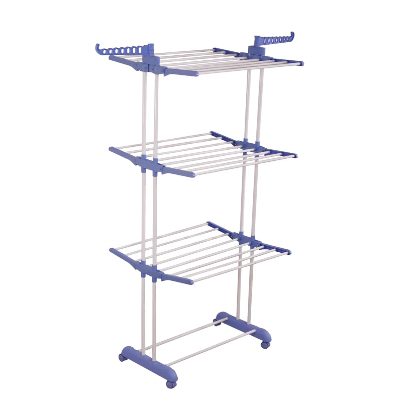 

4-Tier Multifunction Foldable Clothing Rack Standing Type For Bathroom Or Living Room Drying Appropriate Space