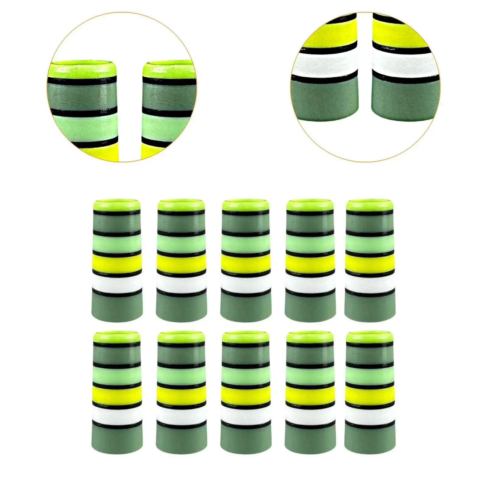 Golf Iron Shaft Ferrules PP Material Green Sleeves for Golf Clubs Iron Set and Wedge Assembly