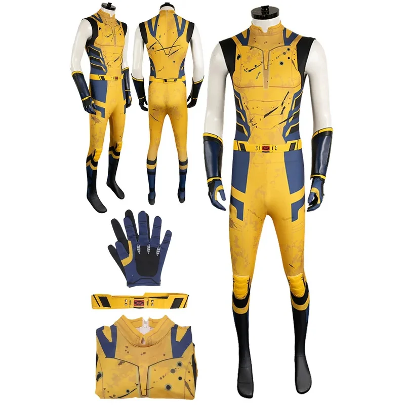 OP01 ปลอมตัวหมาป่า Logan คอสเพลย์แขนกุด Jumpsuit ภาพยนตร์ Death 3 Super Villain เครื่องแต่งกายผู้ใหญ่ผู้ชายบทบาทเล่นแฟนซีปาร์ตี้ Cl6Gd @!