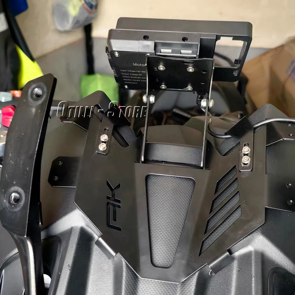 Motorcycle Front windshield GPS Phone Stand Navigation Bracket Supporter Holder For Kymco AK550 AK 550 Ak550 ak550 Premium 2024