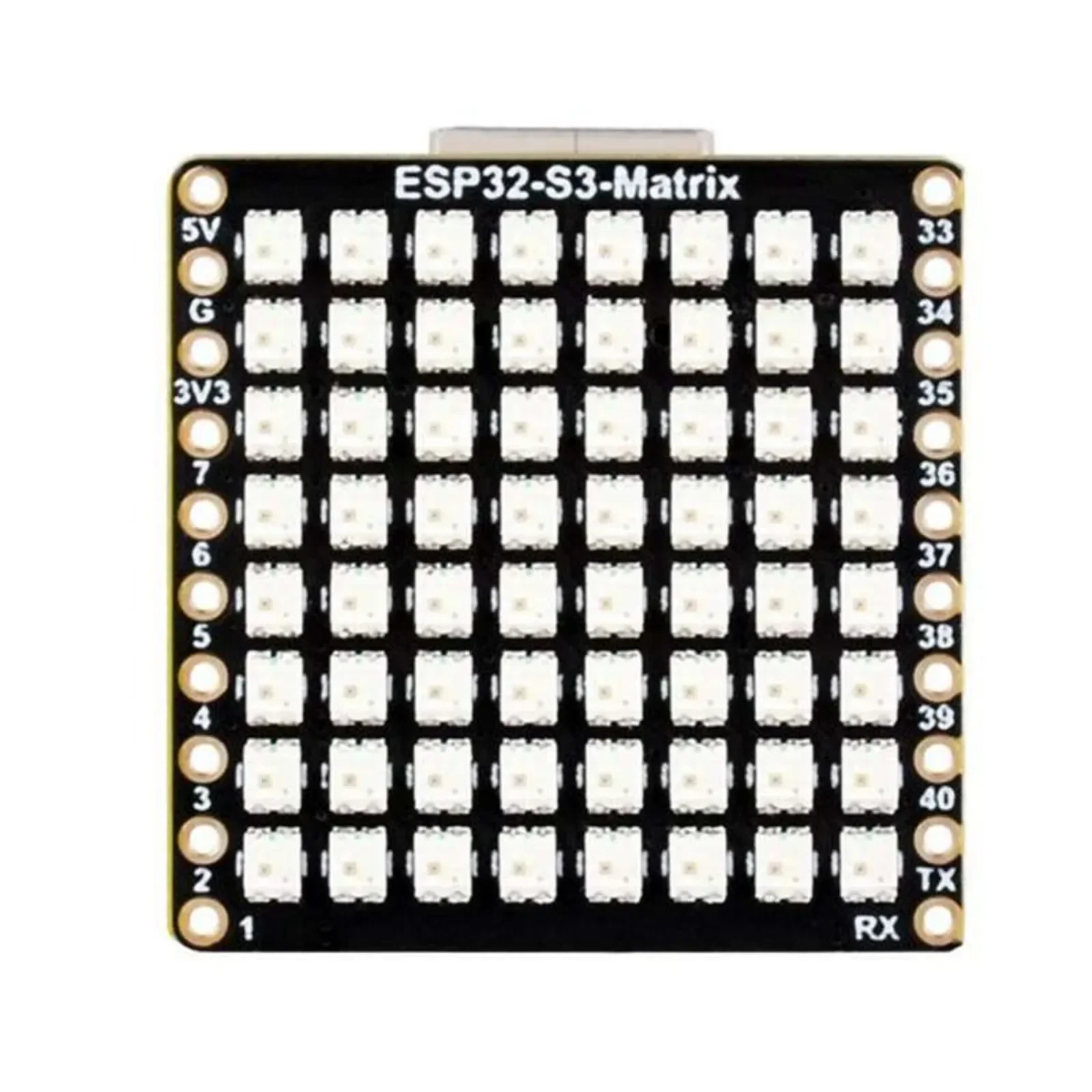 Placa de microdesarrollo ESP32-S3 con matriz de LED de 8x8, Wi-Fi y Bluetooth LE para proyectos IoT