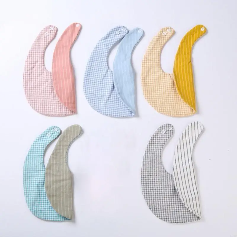 e06f baby Linen Cotton Cotton Bib Pacifier Chain Clips مجموعة مزدوجة من جانب الشبكة