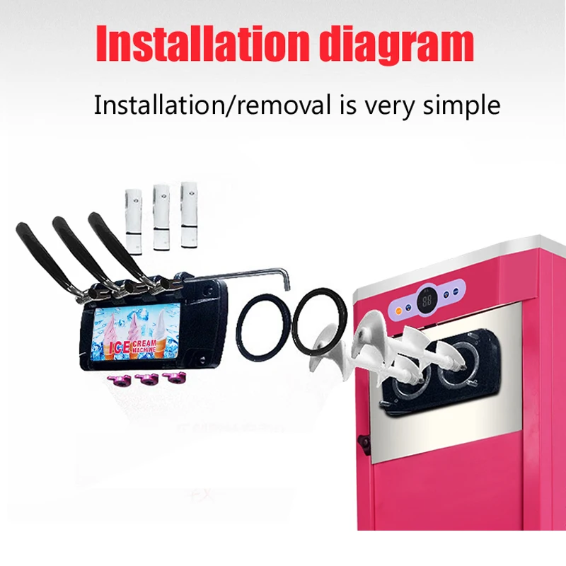 Professional Single Flavor Soft Serve Ice Cream Machine for Small Batches for Homemade Fruit and Milk Ice Cream