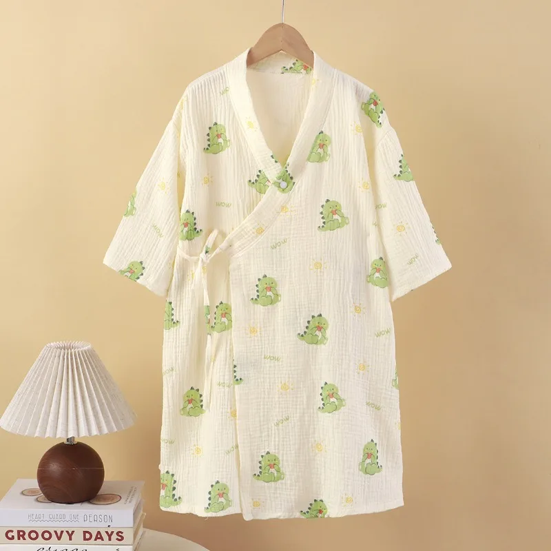 New Children Summer Bathrobe Boys Girls Cartoon Soft Robes Kids Loose Comfortable Loungewear Babies Student Pajamas