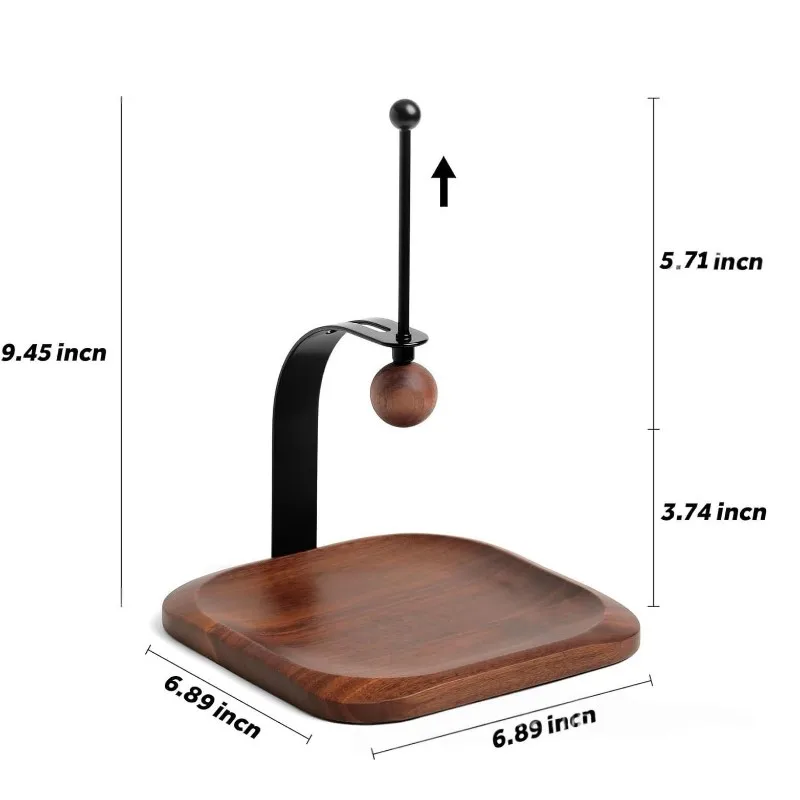 A23E-Luxury Walnut Wood Tissue Holder - Tabletop Napkin Stand For Dining, Coffee Shops