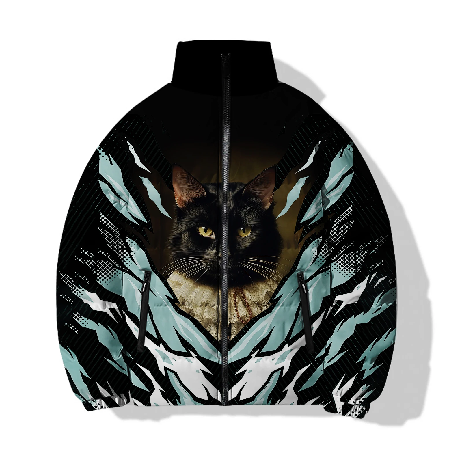 Dragon Men\'s Cold Jackets Rabbit New in Coats Down Animal Cat Winter Men Coat Deer 3D Printing Warmth High Quality Parkas Man