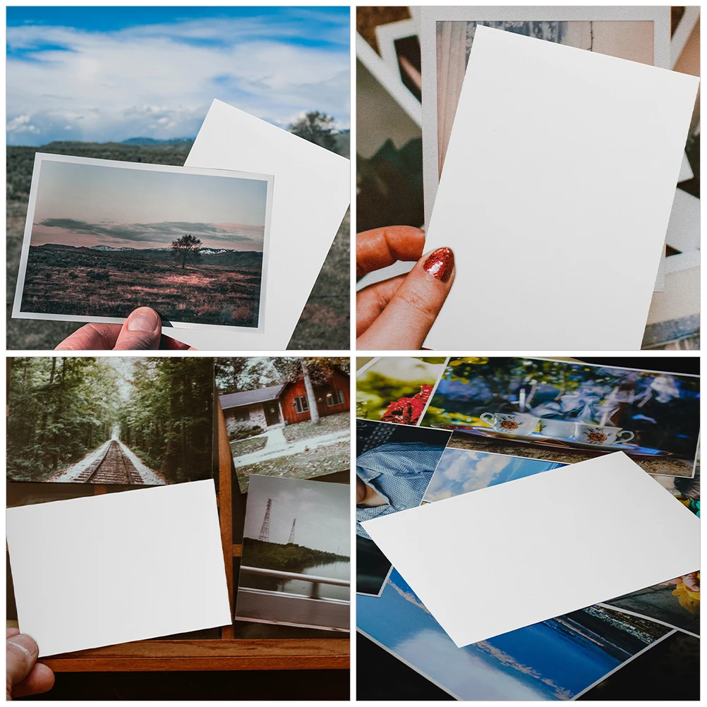 100 Pcs Waterproof High Glossy Photo Paper Quick Drying Printing Sheets Vibrant Finish Compact Size Picture for Printers