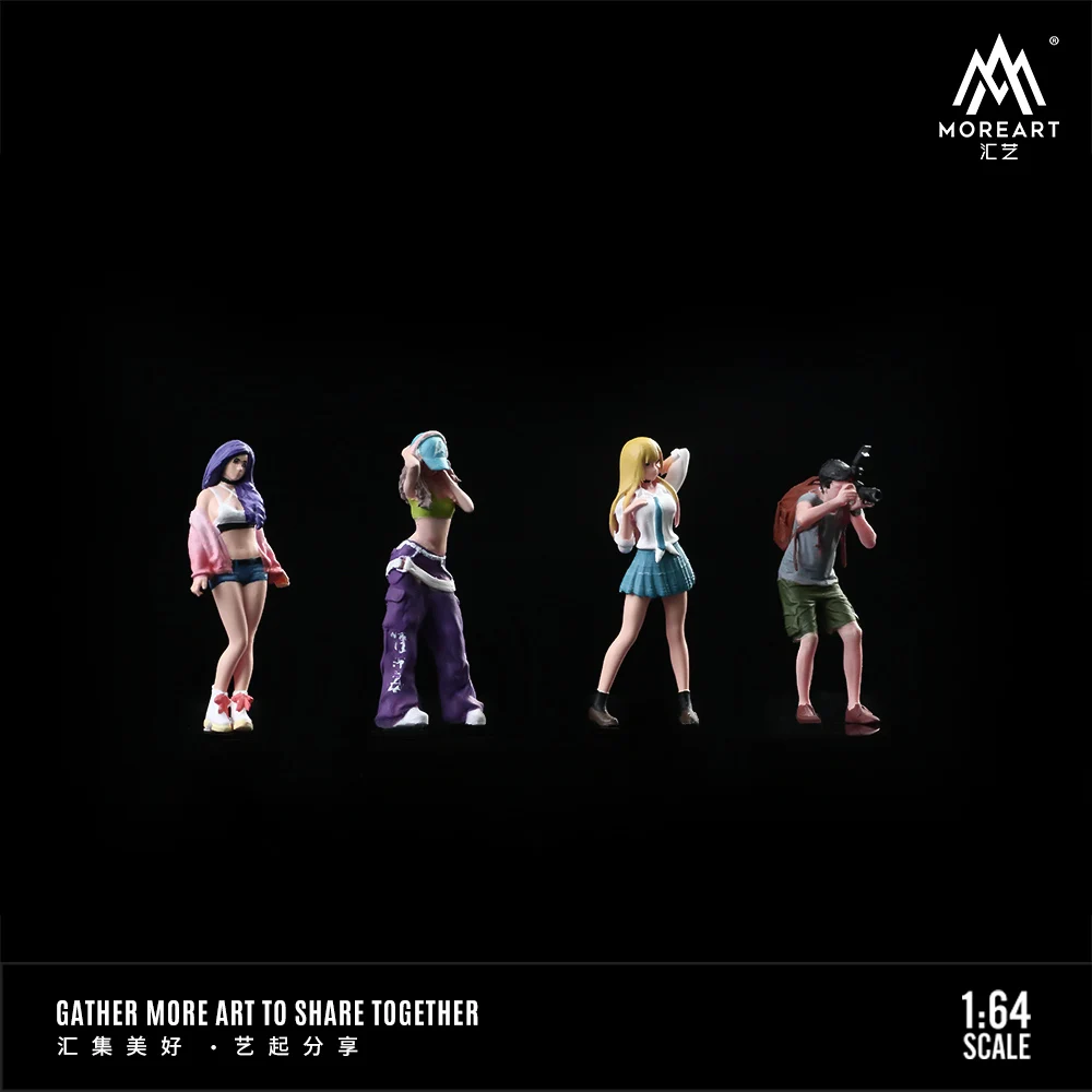 More Art 1:64 Action Figure Set,Street Shot Beauty Doll Set Decoration Figure Model For Display & Collection & Gift