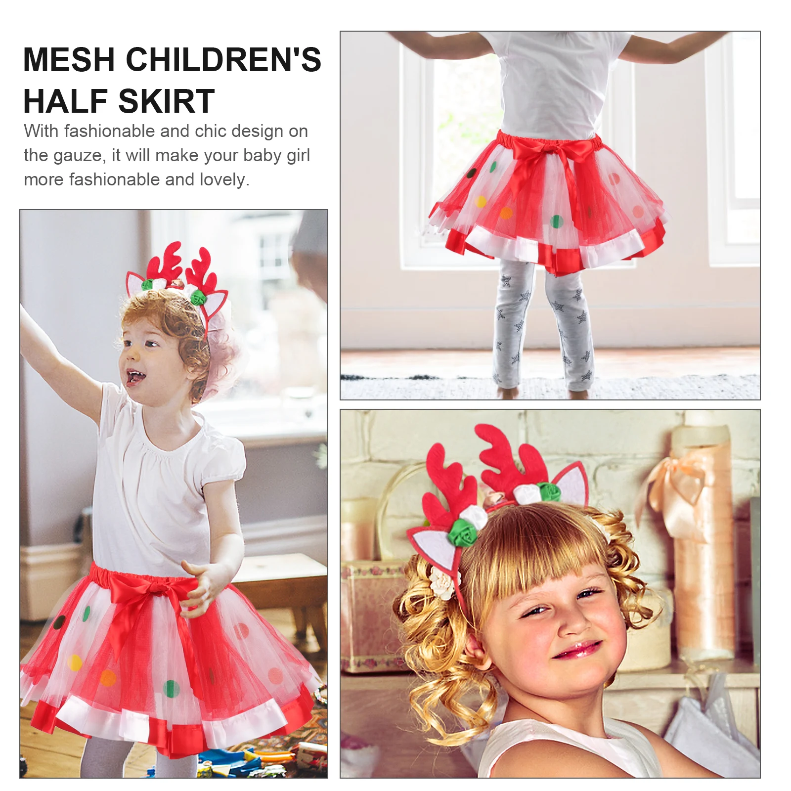 

Children Skirt Gauze Tutu Dress for Baby Girl Christmas Party Costume Fashionable Comfortable Soft Premium Material