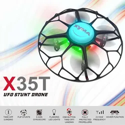 Syma X35T RC Drone 2.4Ghz 4CH Colorful LED Lights Drone with Altitude Hold One Key Off/Land/ Stunt Flips Headless Gift Toys