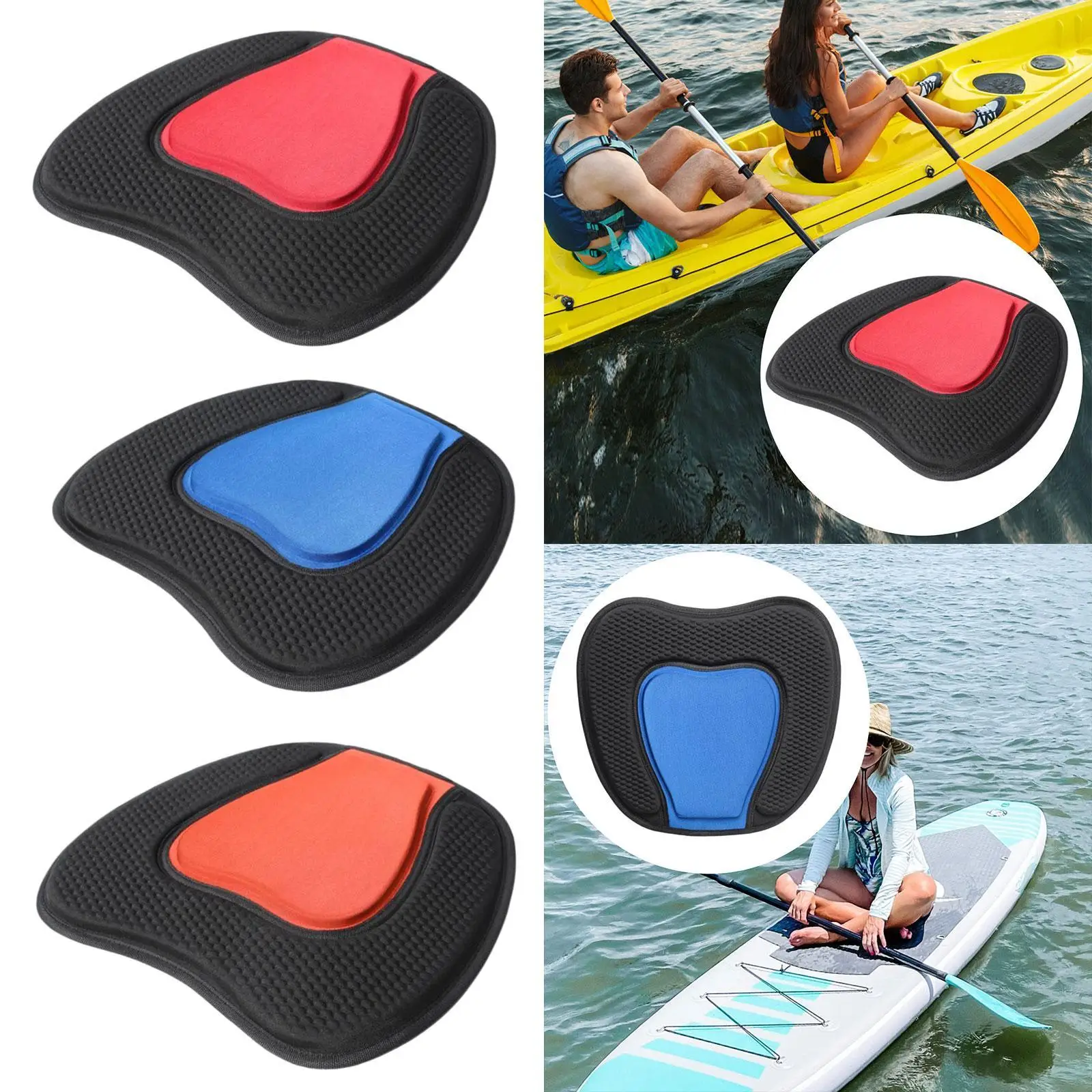 Kayak Seat Cushion Replacement Simple Single Person Thick EVA AntiSlip Kayak Accessory for Drifting Canoeing Boating Rafting