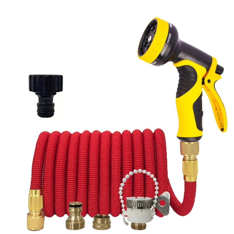 

Многофункциональный садовый шланг 25-125 футов с насадкой Magic Hose: высоконапорный, для мойки автомобилей, регулируемый распылитель, гибкий, для полива цветов