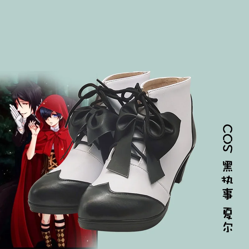 Black Butler Ciel Phantomhive Cosplay Shoes Boots Game Anime Halloween