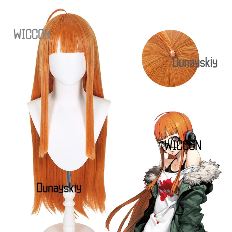 أزياء Navi Futaba Sakura التأثيرية - بدلة أنيمي مع شعر مستعار وقفازات لجميع القديسين/Convention Phantom Thieves Navigator Ver.