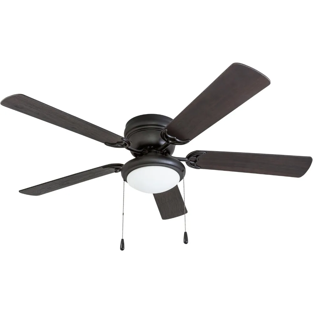 

Matte black ceiling fan with bowl lamp kit