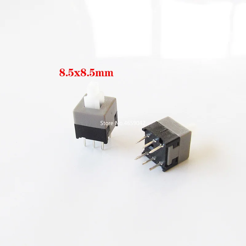 10PCS/LOT 5.8x5.8 7x7 8x8 8.5x8.5mm Self Locking / UNlock Push Tactile Power Micro Switch 6 Pin Button Switches