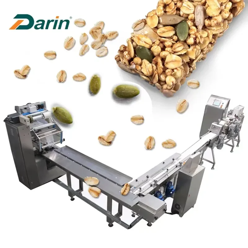 High Efficiency Full Automatic Granola Bar Production Line Small Scale Energy Bar Making Machine Peanut Butter Cereal Bar