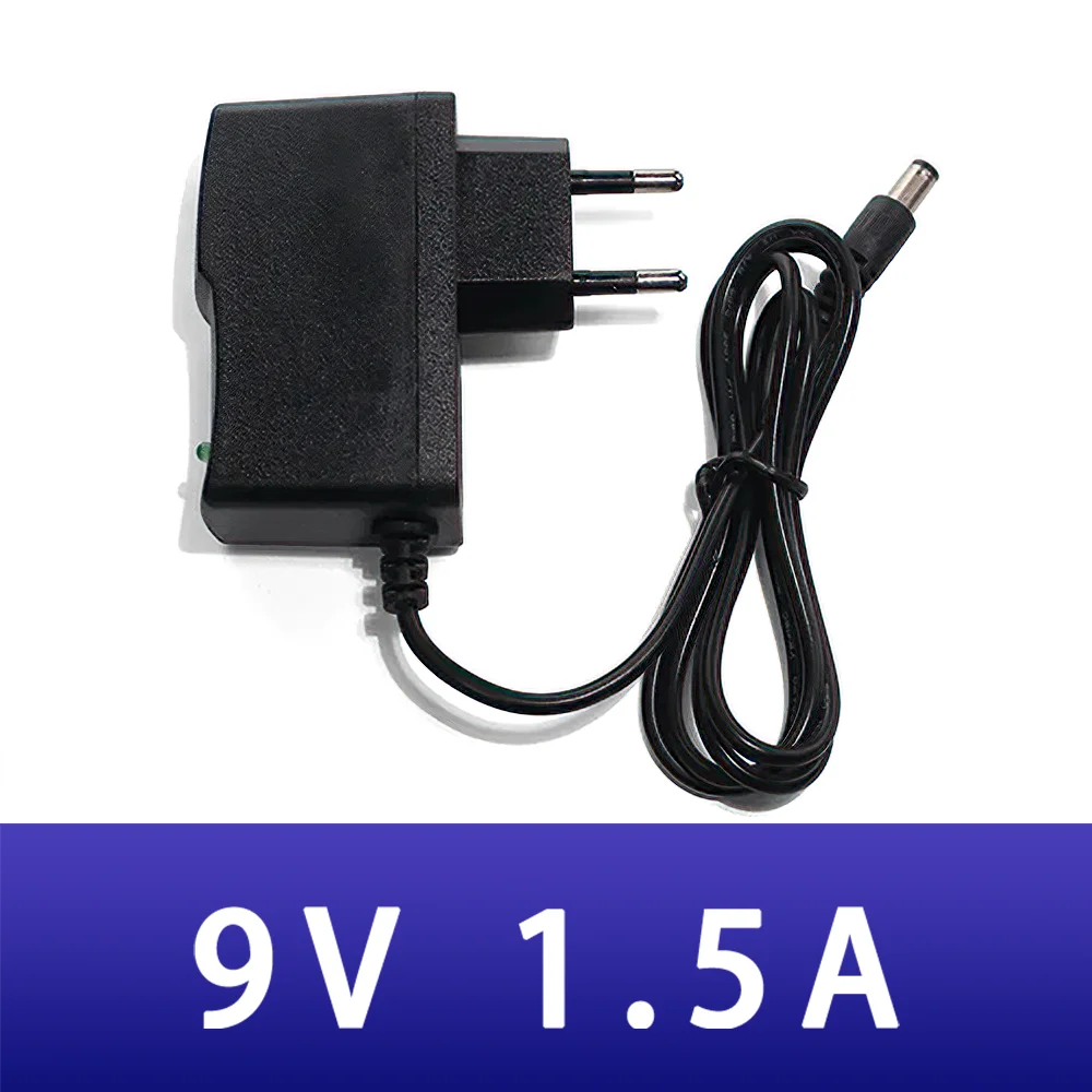 

1PCS AC DC 9V 1.5A High quality Switching Power adapter Reverse Polarity Negative Outside EU UK AU US plug 5.5mm x 2.1mm